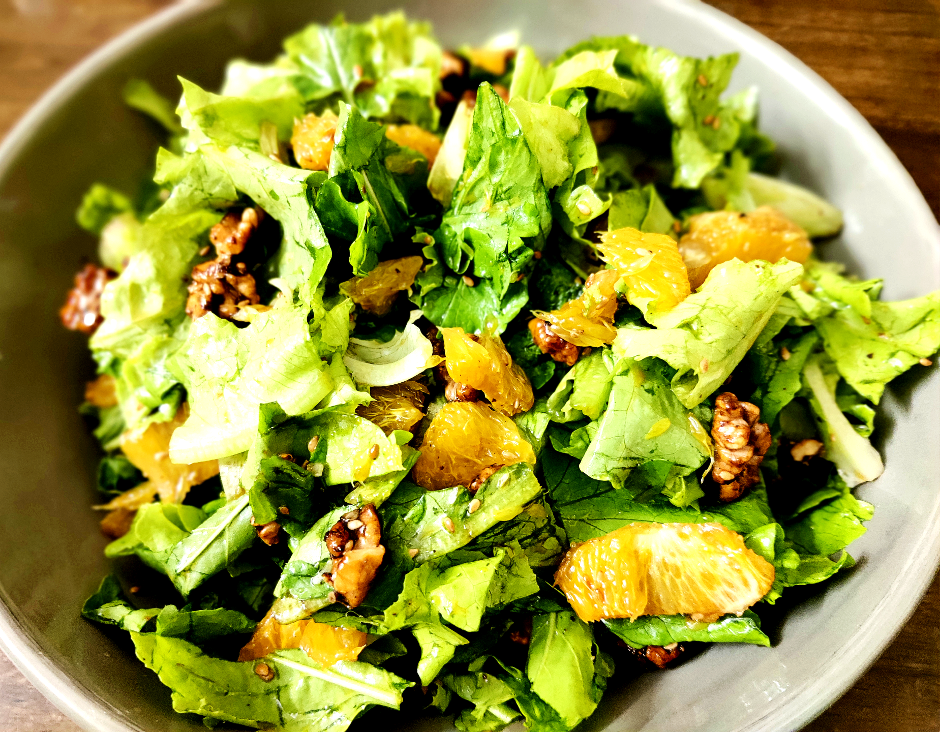 Mandarin Mixed Greens Salad Recipe 