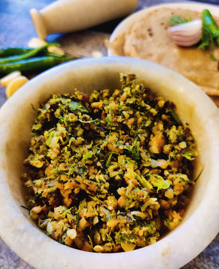 Maharashtrian Green Chilli Thecha