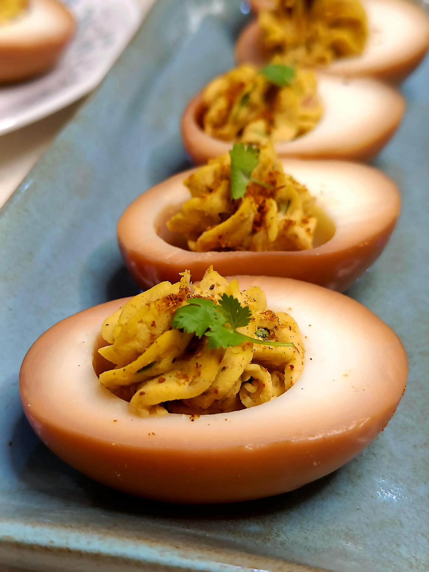 Curried Deviled Eggs - tina's kitchen diaries